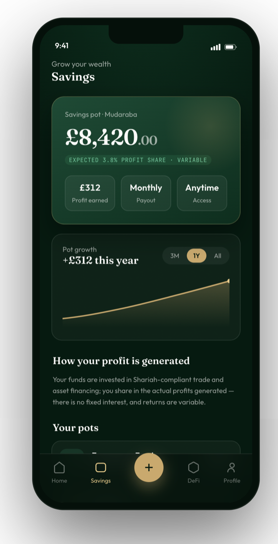 Rizq app savings pot
