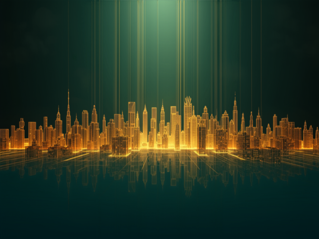 Golden skyline representing private market investments